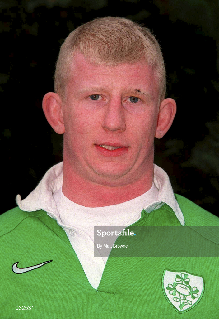 25 January 2000; Leo Cullen during an Ireland A squad portraits session. Photo by Matt Browne/Sportsfile