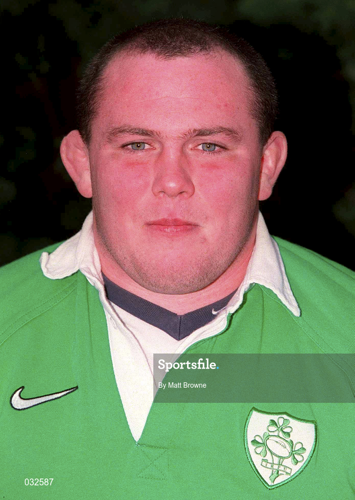 25 January 2000; Martin Cahill during an Ireland A squad portraits session. Photo by Matt Browne/Sportsfile