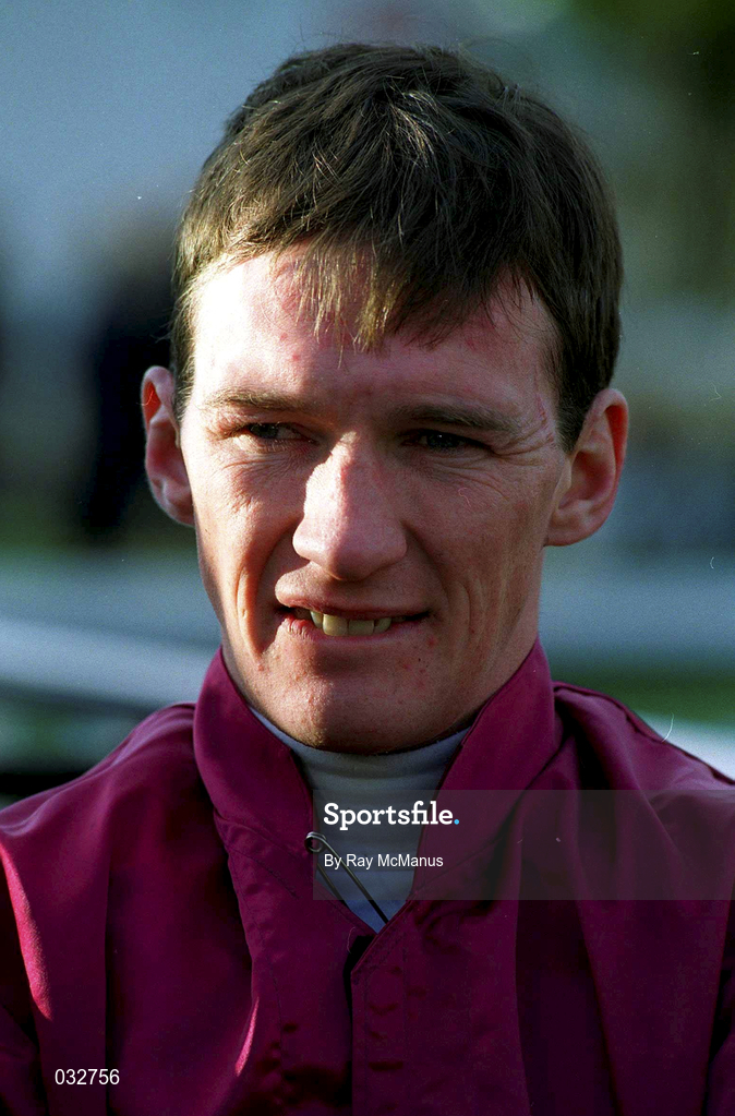 26 December 1999; Jockey Paul Carberry after finishing third, onboard Quinze, in the Denny Gold Medal Novice Chase at Leopardstown Racecourse in Dublin. Photo by Ray McManus/Sportsfile