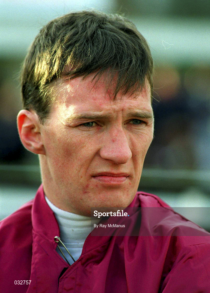 26 December 1999; Jockey Paul Carberry after finishing third, onboard Quinze, in the Denny Gold Medal Novice Chase at Leopardstown Racecourse in Dublin. Photo by Ray McManus/Sportsfile