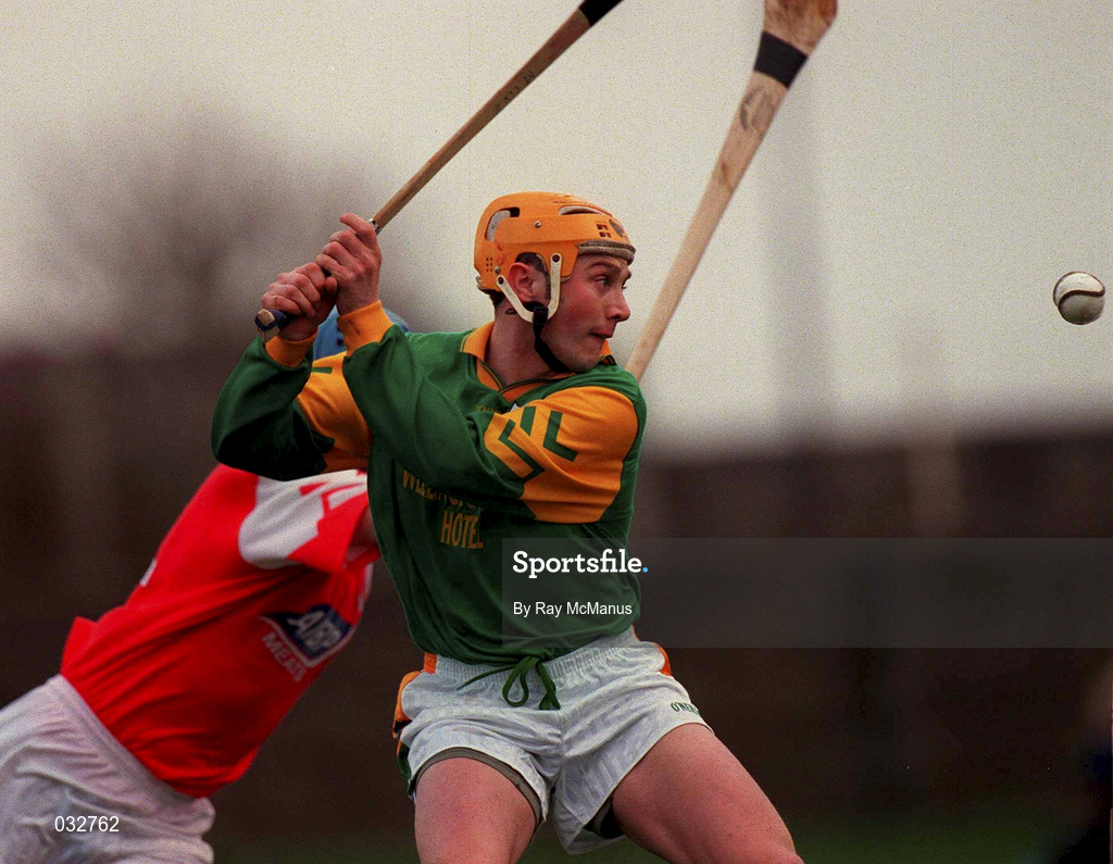 30 January 2000; Michael Coyle of Meath in action against David Black of Louth during the Kehoe Cup Quarter-Final match between Meath and Louth at Pairc Naomh Brid in Dundalk, Louth. Photo by Ray McManus/Sportsfile