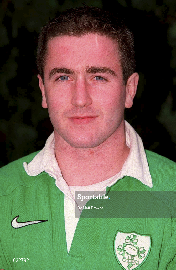 25 January 2000; Peter McKenna during an Ireland A squad portraits session. Photo by Matt Browne/Sportsfile