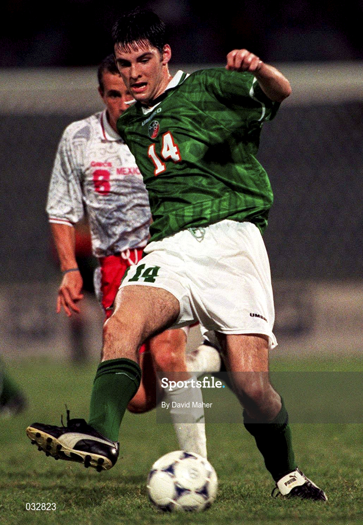 4 April 1999; Richard Sadlier of Republic of Ireland during the 1999 FIFA World Youth Championship Group C match between Mexico and Republic of Ireland at Liberty Stadium in Ibadan, Nigeria. Photo by David Maher/Sportsfile