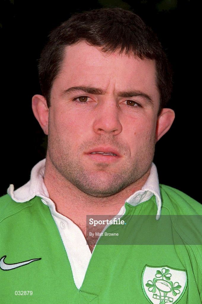 25 January 2000; Shane McDonald during an Ireland A squad portraits session. Photo by Matt Browne/Sportsfile