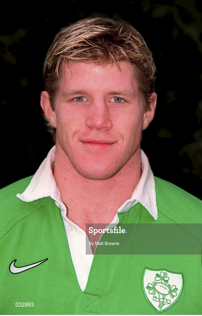 25 January 2000; Simon Easterby during an Ireland A squad portraits session. Photo by Matt Browne/Sportsfile
