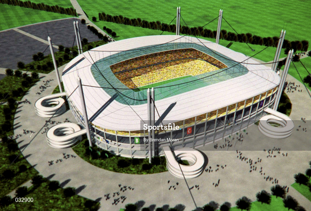 26 January 2000; An artists impression of the "Campus of Sporting Excellence"- to be called Sports Campus Ireland- which will have as its centrepiece an 80,000 all seated National Stadium capable of accomodating all field sports at a cost of £281 million. Photo by Brendan Moran/Sportsfile