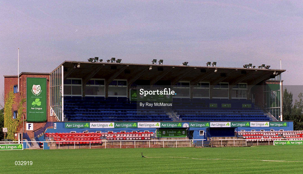 2 September 1999; A general view of The Stoop in London, England, during the announcement that Aer Lingus will be the club's new sponsor. Photo by Ray McManus/Sportsfile
