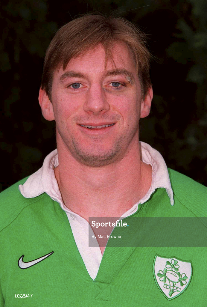 25 January 2000; Tyrone Howe during an Ireland A squad portraits session. Photo by Matt Browne/Sportsfile
