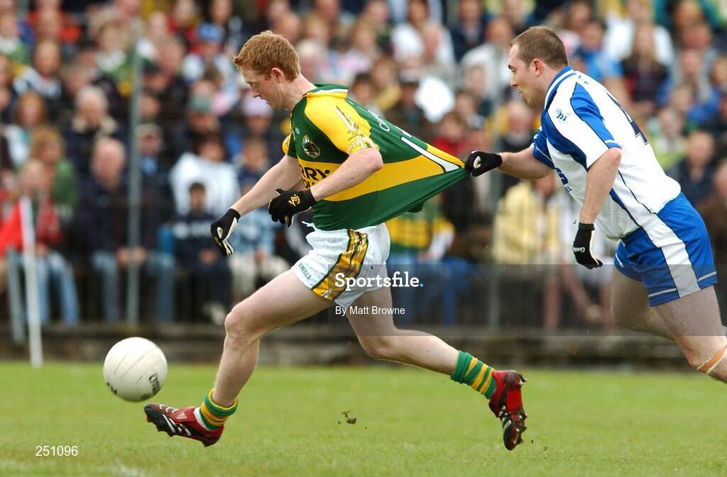 3 June 2007; Colm Cooper, Kerry, in action against Shane Briggs, Waterford. Bank of Ireland Munster Senior Football Championship Semi-Final, Waterford v Kerry, Fraher Field, Dungarvan, Co. Waterford. Picture credit: Matt Browne / SPORTSFILE