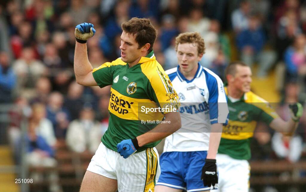 3 June 2007; Kerry's Eoin Brosnan celebrates his first goal. Bank of Ireland Munster Senior Football Championship Semi-Final, Waterford v Kerry, Fraher Field, Dungarvan, Co. Waterford. Picture credit: Matt Browne / SPORTSFILE