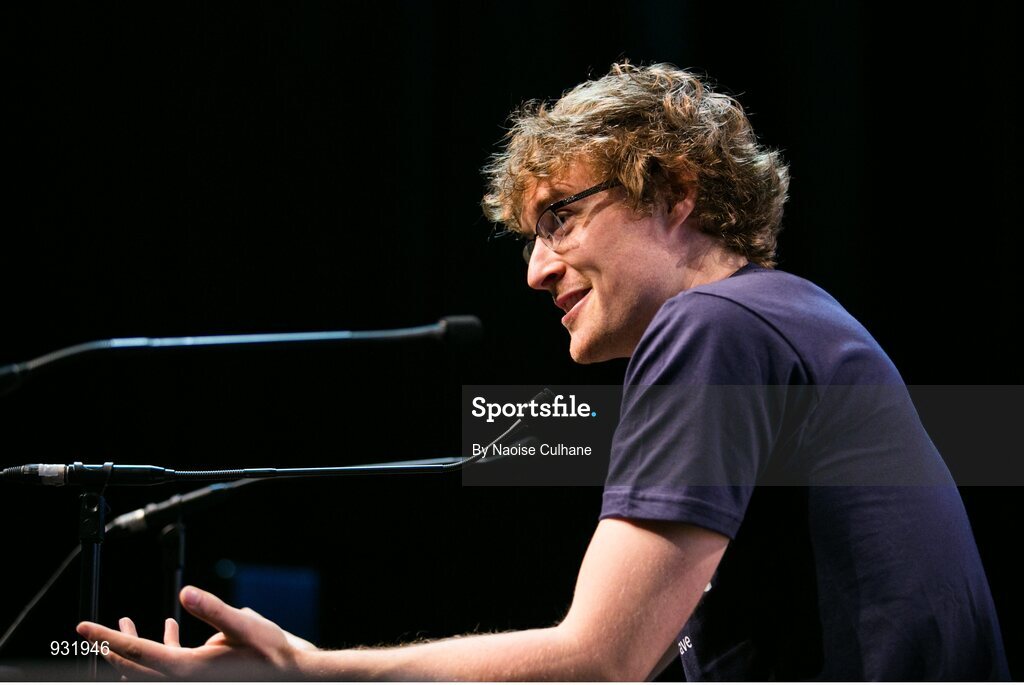 6 November 2014; Paddy Cosgrave, Founder and CEO, Web Summit, on the centre stage during Day 3 of the 2014 Web Summit in the RDS, Dublin, Ireland. Picture credit: Naoise Culhane / SPORTSFILE / Web Summit