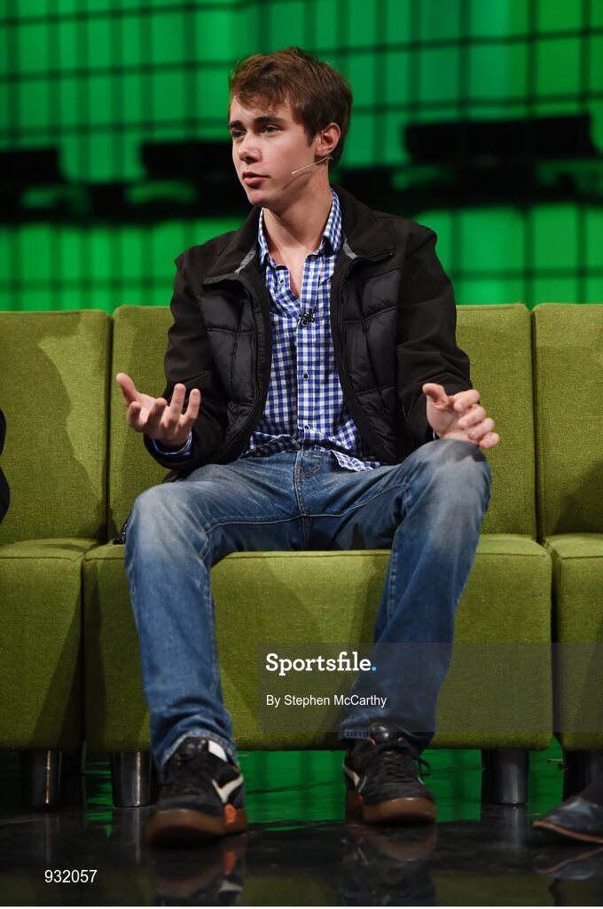 6 November 2014; William LeGate, Founder, Ponder, discusses What if Children Ruled the World? on the centre stage during Day 3 of the 2014 Web Summit in the RDS, Dublin, Ireland. Picture credit: Stephen McCarthy / SPORTSFILE / Web Summit