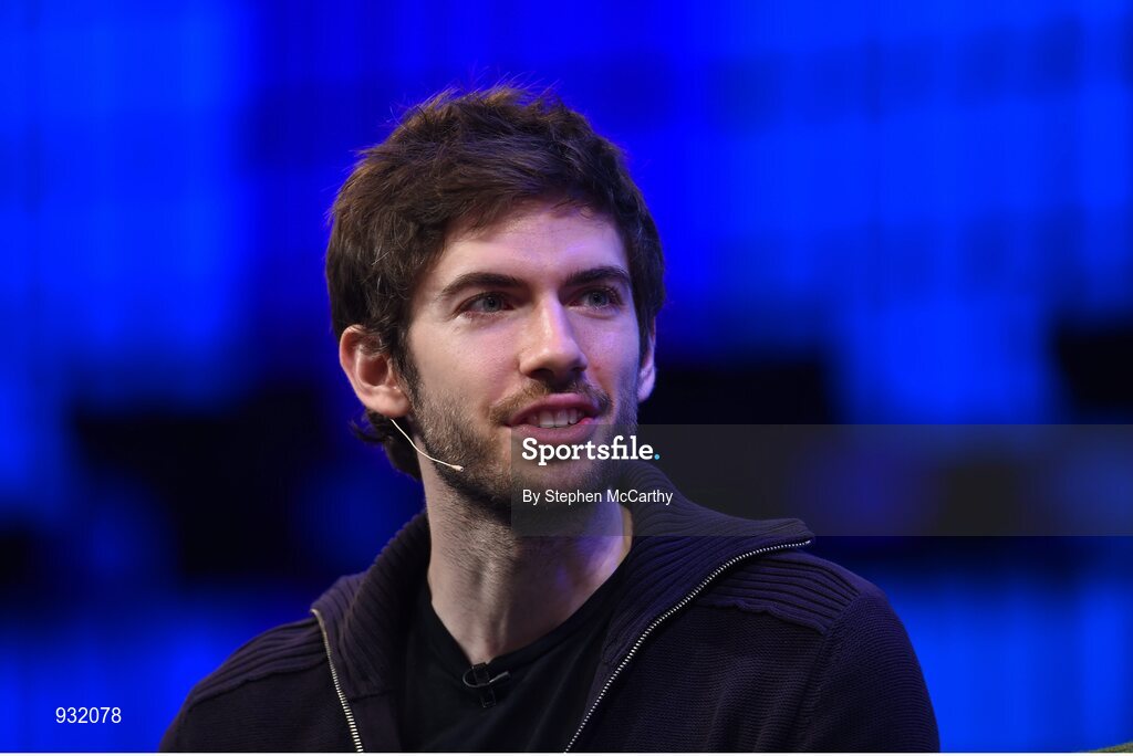 6 November 2014; David Karp, Founder & CEO, Tumblr, on the centre stage during Day 3 of the 2014 Web Summit in the RDS, Dublin, Ireland. Picture credit: Stephen McCarthy / SPORTSFILE / Web Summit