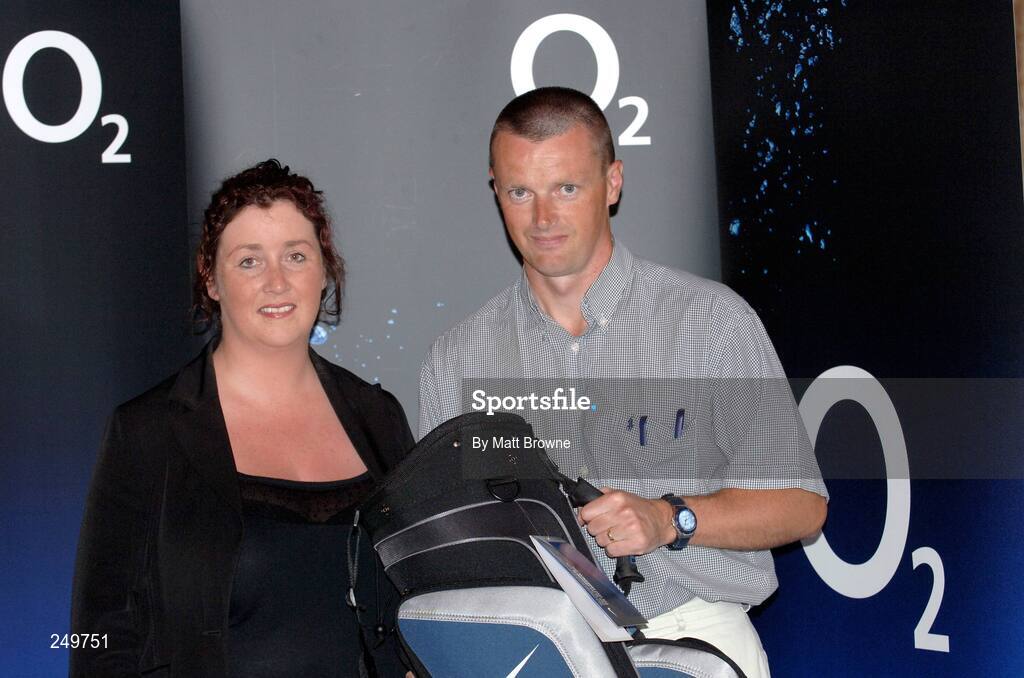 23 May 2007; Sandra McGrath, 02 Store Manager, Clonmel, with Colm Murphy, Tipperary Town Golf Club, who finished in second place at the O2 Masters All Ireland Golf Challenge in asscociation with the Irish Independent. With playing partner Eddie Stapleton, Tipperary Town Golf Club, who could not stay for the presentation. County Tipperary Golf & Country Club, Dundrum House Hotel, Dundrum, Co. Tipperary. Picture credit: Matt Browne / SPORTSFILE