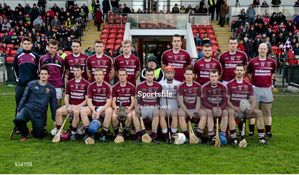 2 November 2014; The Cushendall Ruairi Óg squad. AIB Ulster GAA Hurling Senior Club Championship Final, Portaferry v Ruairi Óg, Owenbeg Centre of Excellence, Dungiven, Derry. Picture credit: Oliver McVeigh / SPORTSFILE