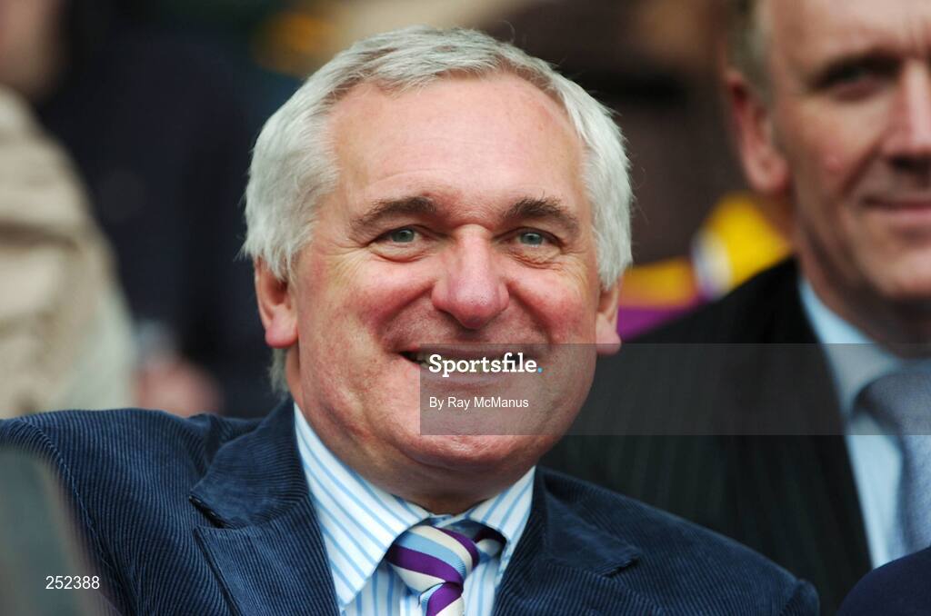 17 June 2007; An Taoiseach Bertie Ahern, T.D., watches the game. Bank of Ireland Leinster Senior Football Championship Quarter-Final Replay, Dublin v Meath, Croke Park, Dublin. Picture credit: Ray McManus / SPORTSFILE