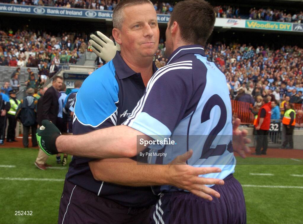 17 June 2007; Dublin manager Paul Caffrey celebrates with Ray Cosgrove after the game. Bank of Ireland Leinster Senior Football Championship Quarter-Final Replay, Dublin v Meath, Croke Park, Dublin. Picture credit: Pat Murphy / SPORTSFILE