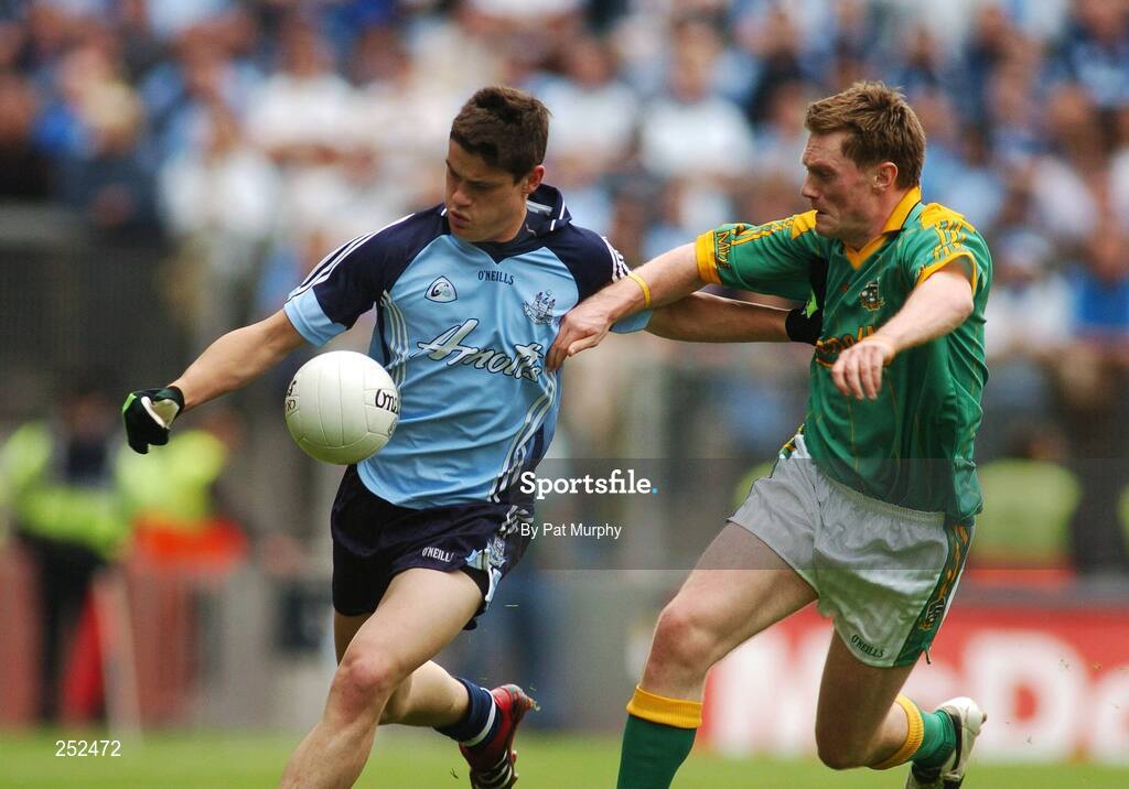 17 June 2007; Diarmuid Connolly, Dublin, in action against Caoimhin King, Meath. Bank of Ireland Leinster Senior Football Championship Quarter-Final Replay, Dublin v Meath, Croke Park, Dublin. Picture credit: Pat Murphy / SPORTSFILE