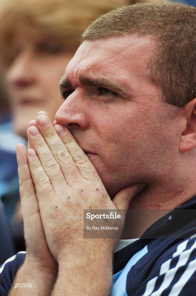 17 June 2007; A Dublin supporter on Hill 16. Bank of Ireland Leinster Senior Football Championship Quarter-Final Replay, Dublin v Meath, Croke Park, Dublin. Picture credit: Ray McManus / SPORTSFILE