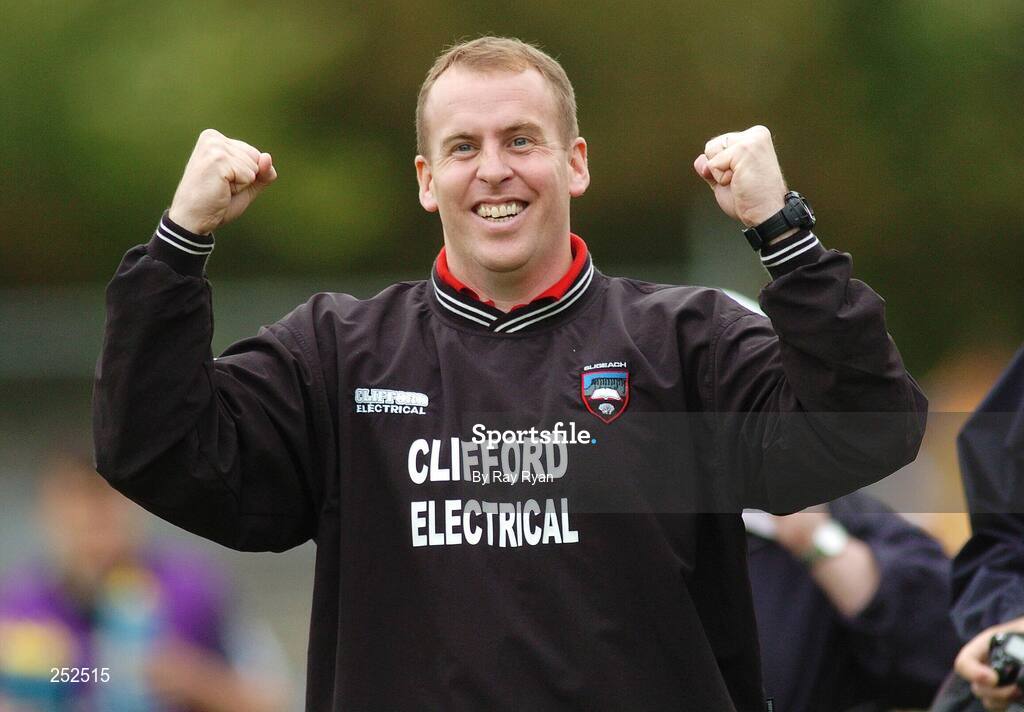 17 June 2007; Sligo manager Tommy Breheny celebrates his side's victory. Bank of Ireland Connacht Senior Football Championship Semi-Final, Sligo v Roscommon, Dr. Hyde Park, Roscommon. Picture credit: Ray Ryan / SPORTSFILE