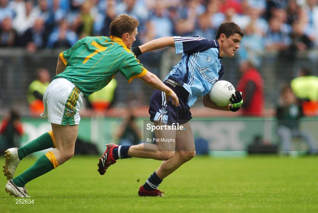 17 June 2007; Diarmuid Connolly, Dublin, in action against Caoimhin King, Meath. Bank of Ireland Leinster Senior Football Championship Quarter-Final Replay, Dublin v Meath, Croke Park, Dublin. Picture credit: Pat Murphy / SPORTSFILE
