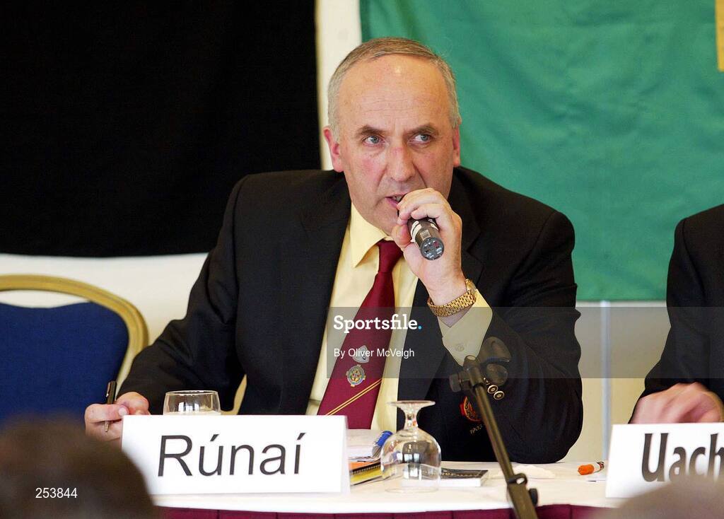 22 March 2003; Ulster Council GAA Secretary Danny Murphy at the Annual convention in the Armagh City Hotel, Armagh. Picture credit; Oliver McVeigh / SPORTSFILE