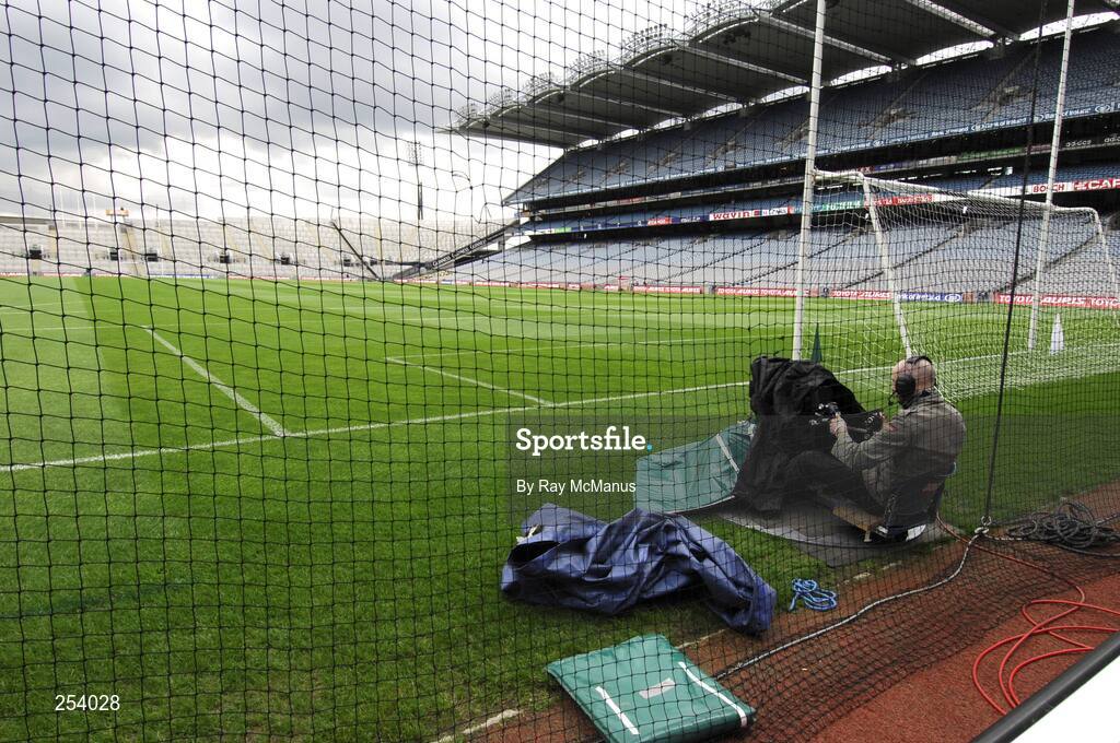 17 June 2007; A TV camera is tested before the game. Bank of Ireland Leinster Senior Football Championship Quarter-Final, Louth v Wexford, Croke Park, Dublin. Picture credit: Ray McManus / SPORTSFILE