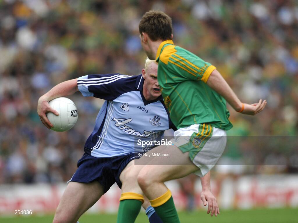17 June 2007; Mark Vaughan, Dublin, in action against Caoimhin King, Meath. Bank of Ireland Leinster Senior Football Championship Quarter-Final Replay, Dublin v Meath, Croke Park, Dublin. Picture credit: Ray McManus / SPORTSFILE