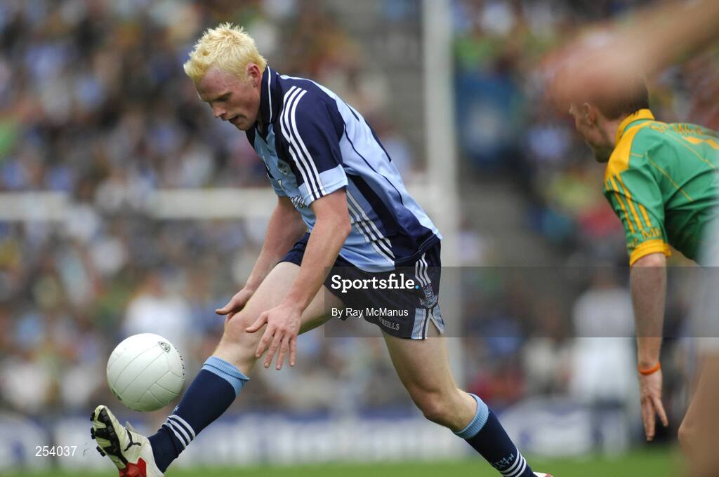 17 June 2007; Mark Vaughan, Dublin, in action against Caoimhin King, Meath. Bank of Ireland Leinster Senior Football Championship Quarter-Final Replay, Dublin v Meath, Croke Park, Dublin. Picture credit: Ray McManus / SPORTSFILE
