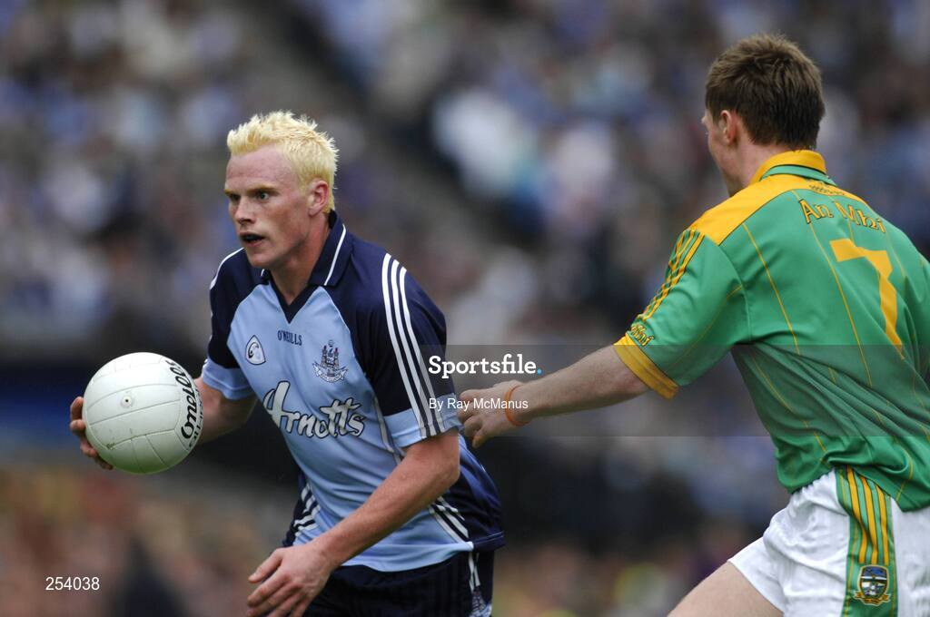 17 June 2007; Mark Vaughan, Dublin, in action against Caoimhin King, Meath. Bank of Ireland Leinster Senior Football Championship Quarter-Final Replay, Dublin v Meath, Croke Park, Dublin. Picture credit: Ray McManus / SPORTSFILE