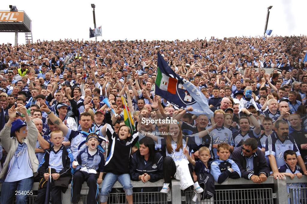 17 June 2007; Dublin supporters on Hill 16. Bank of Ireland Leinster Senior Football Championship Quarter-Final Replay, Dublin v Meath, Croke Park, Dublin. Picture credit: Ray McManus / SPORTSFILE