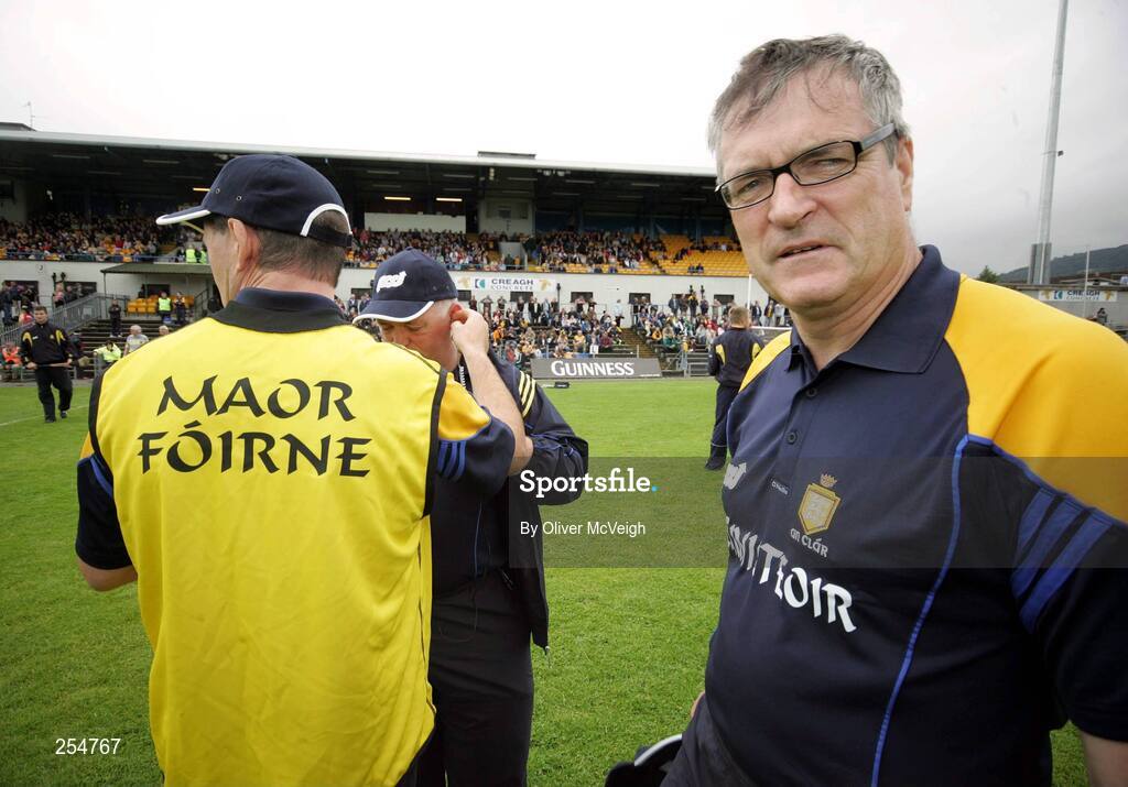 30 June 2007; Clare manager Tony Considine with fellow selectors Pat O'Connor and Ciaran O'Neill. Guinness All-Ireland Hurling Championship Qualifier, Group 1A, Round 1, Antrim v Clare, Casement Park, Belfast, Co. Antrim. Picture credit: Oliver McVeigh / SPORTSFILE