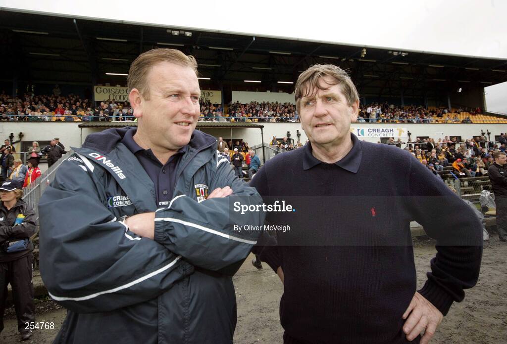 30 June 2007; Antrim County Chairman John McSparran along with Clare County Secretary Pat Fitzgerald. Guinness All-Ireland Hurling Championship Qualifier, Group 1A, Round 1, Antrim v Clare, Casement Park, Belfast, Co. Antrim. Picture credit: Oliver McVeigh / SPORTSFILE