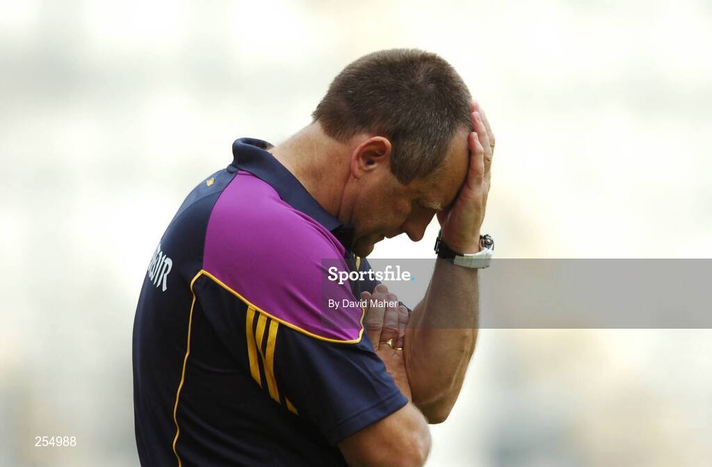 1 July 2007; A dejected John Meyler, Wexford manager, at the end of the game. Guinness Leinster Senior Hurling Championship Final, Kilkenny v Wexford, Croke Park, Dublin. Picture credit: David Maher / SPORTSFILE