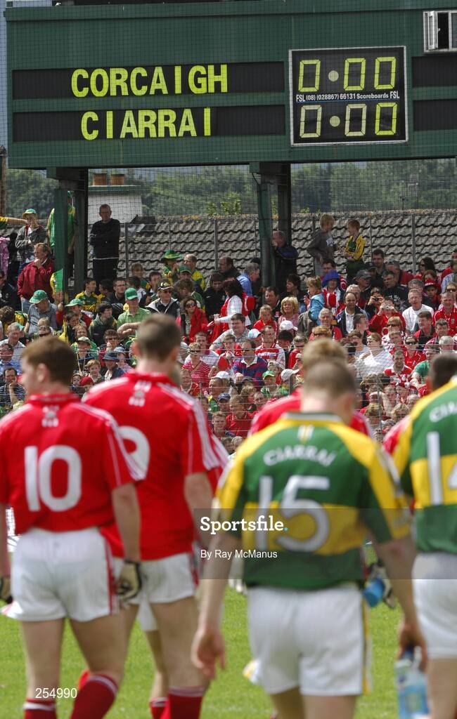 1 July 2007; The Cork and Kerry teams parade before the game. Bank of Ireland Munster Senior Football Championship Final, Kerry v Cork, Fitzgerald Stadium, Killarney, Co. Kerry. Picture credit: Ray McManus / SPORTSFILE