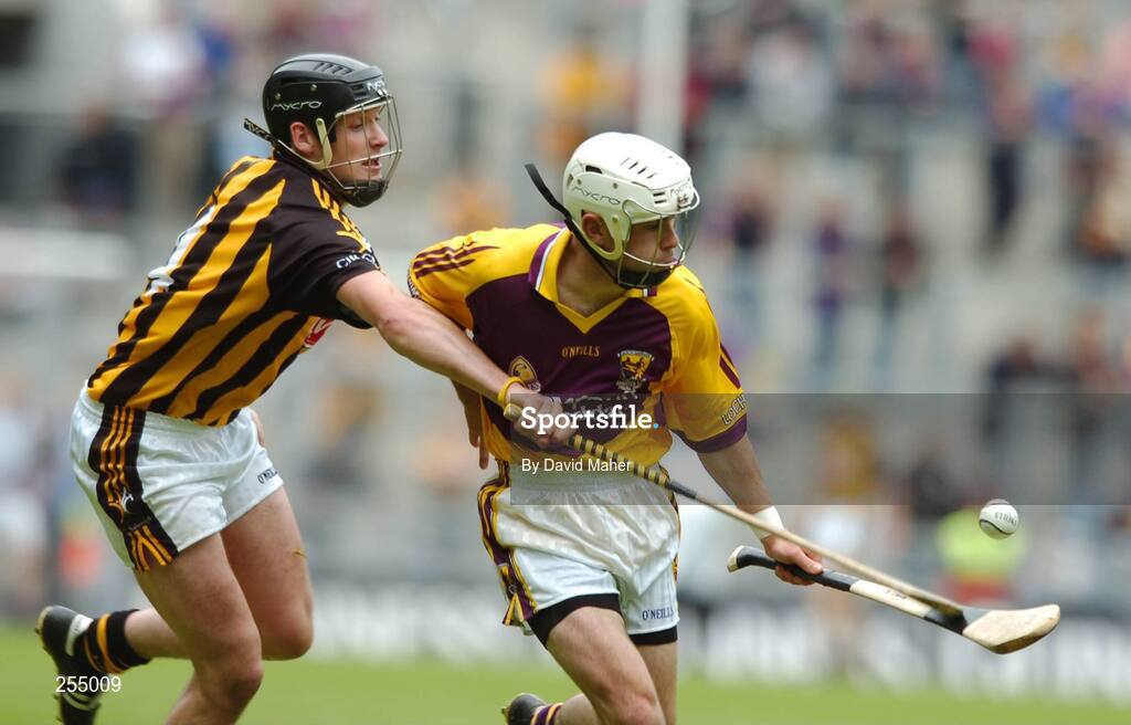 1 July 2007; Barry Lambert, Wexford, in action against Jackie Tyrrell, Kilkenny. Guinness Leinster Senior Hurling Championship Final, Kilkenny v Wexford, Croke Park, Dublin. Picture credit: David Maher / SPORTSFILE