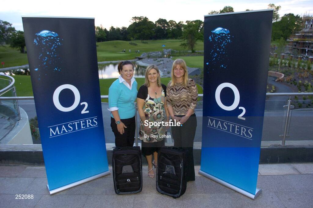 12 June 2007; Winners of Ladies, Deborah Carolan, left,  and Julie Walsh, Clare Corrigan, Manager of 02, Navan, centre, at the O2 Masters Golf Challenge. Knightsbrook Hotel & Golf Resort, Trim, Co. Meath. Picture credit: Ray Lohan / SPORTSFILE