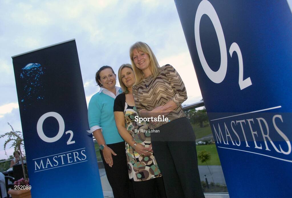 12 June 2007; Winners of Ladies, Deborah Carolan, left, and Julie Walsh, with Clare Corrigan, Manager of 02, Navan, centre, at the O2 Masters Golf Challenge. Knightsbrook Hotel & Golf Resort, Trim, Co. Meath. Picture credit: Ray Lohan / SPORTSFILE *** Local Caption ***