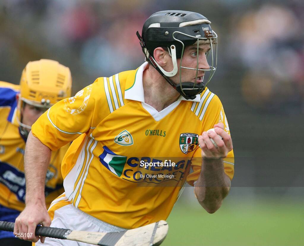 30 June 2007; Ciaran Herron, Antrim. Guinness All-Ireland Hurling Championship Qualifier, Group 1A, Round 1, Antrim v Clare, Casement Park, Belfast, Co. Antrim. Picture credit: Oliver McVeigh / SPORTSFILE