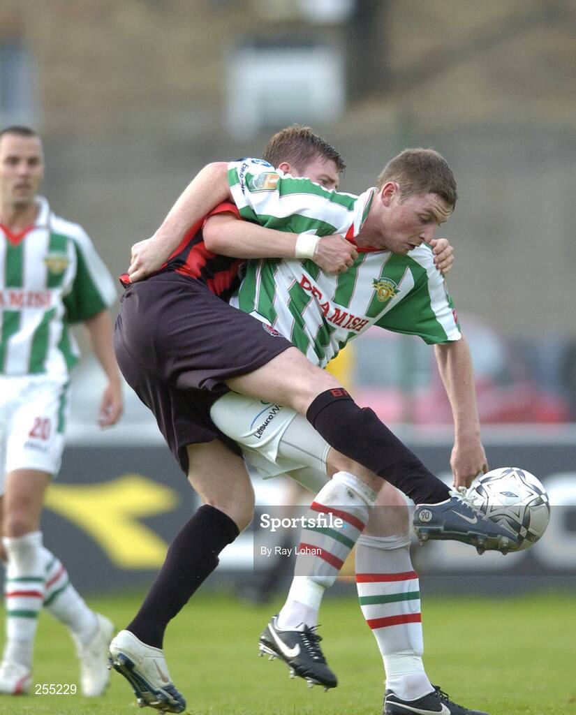 3 July 2007; Denis Behan, Cork City, in action against Dean Pooley, Bohemians. eircom League of Ireland Cup Quarter-Final, Bohemians v Cork City, Dalymount Park, Dublin. Picture credit: Ray Lohan / SPORTSFILE