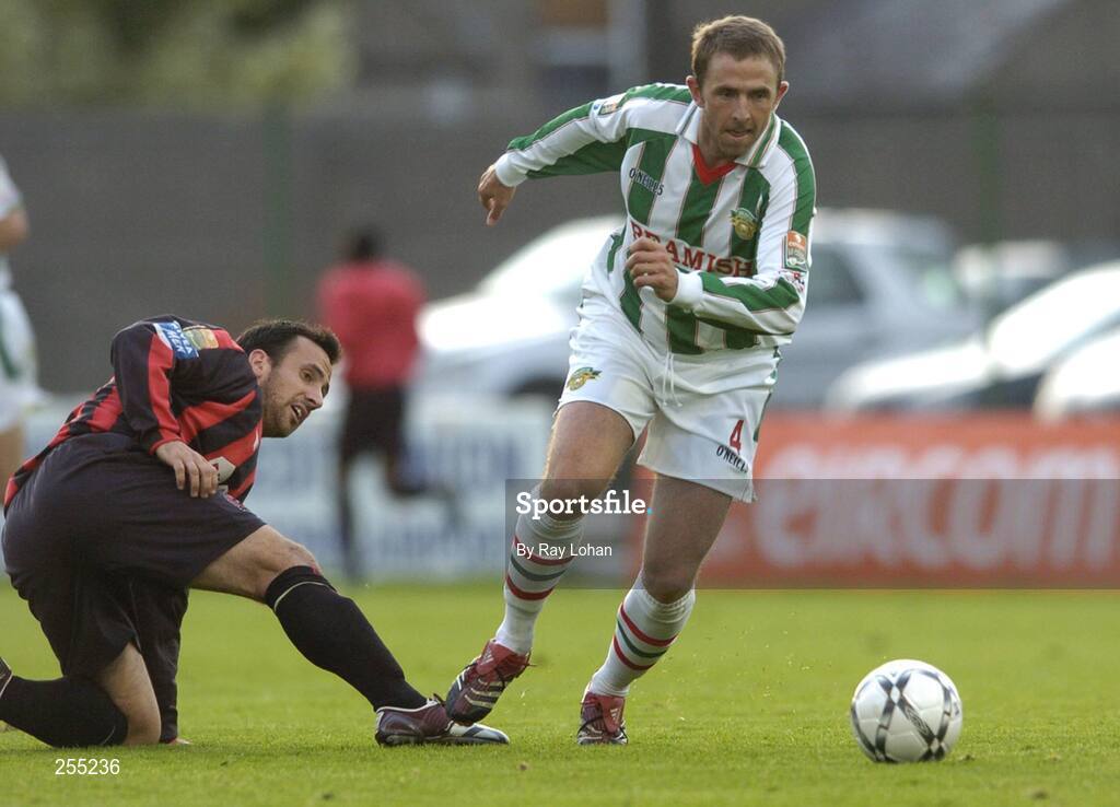 3 July 2007; Gareth Farrelly, Cork City, in action against Neal Fenn, Bohemians. eircom League of Ireland Cup Quarter-Final, Bohemians v Cork City, Dalymount Park, Dublin. Picture credit: Ray Lohan / SPORTSFILE