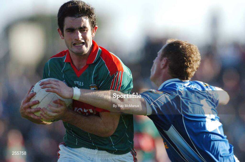 7 July 2007; David Kilkullen, Mayo, in action against Keith Fannin, Cavan. Bank of Ireland All-Ireland Senior Football Championship Qualifier, Round 1, Mayo v Cavan, McHale Park, Castlebar, Co. Mayo. Picture credit: Ray McManus / SPORTSFILE