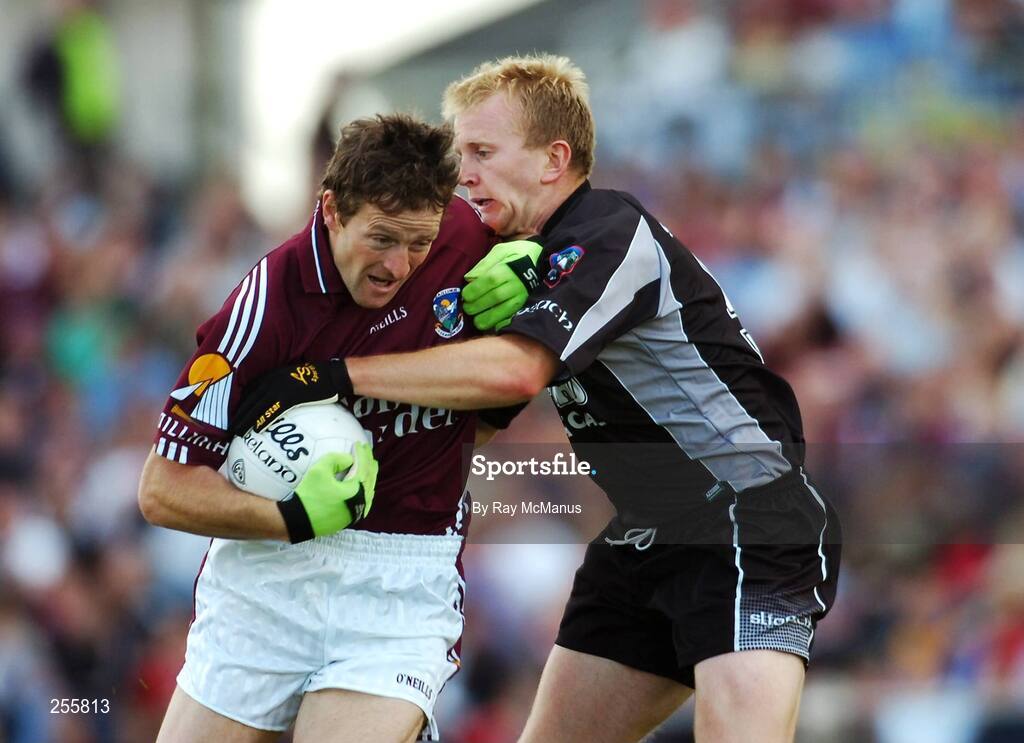 8 July 2007; Ja fallon, Galway, in action against Paul McGovern, Sligo. Bank of Ireland Connacht Senior Football Championship Final, Galway v Sligo, Dr. Hyde Park, Roscommon. Picture credit: Ray McManus / SPORTSFILE