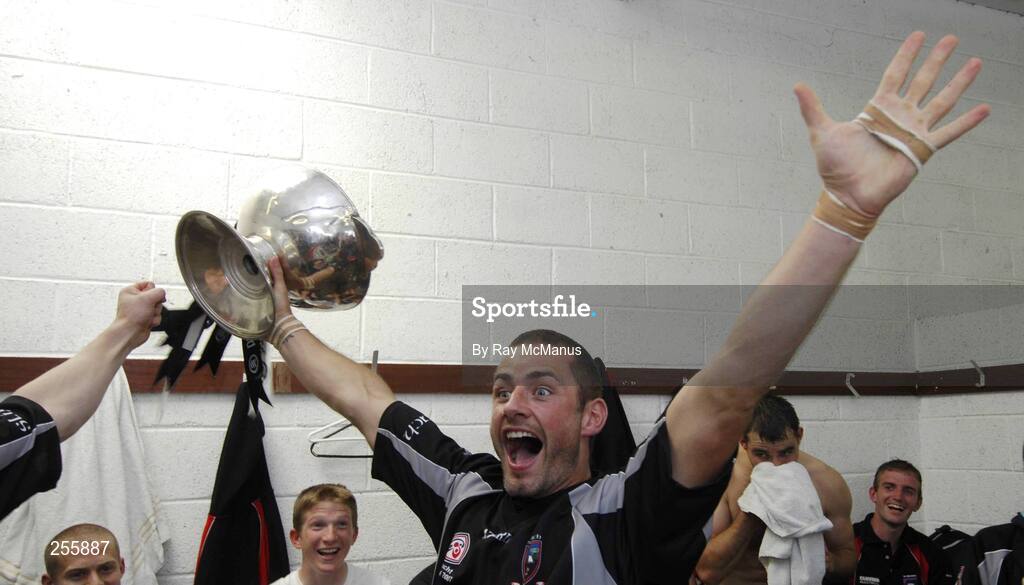 8 July 2007; Eamonn O'Hara celebrates Sligo's victory with the Nestor Cup. Bank of Ireland Connacht Senior Football Championship Final, Galway v Sligo, Dr. Hyde Park, Roscommon. Picture credit: Ray McManus / SPORTSFILE