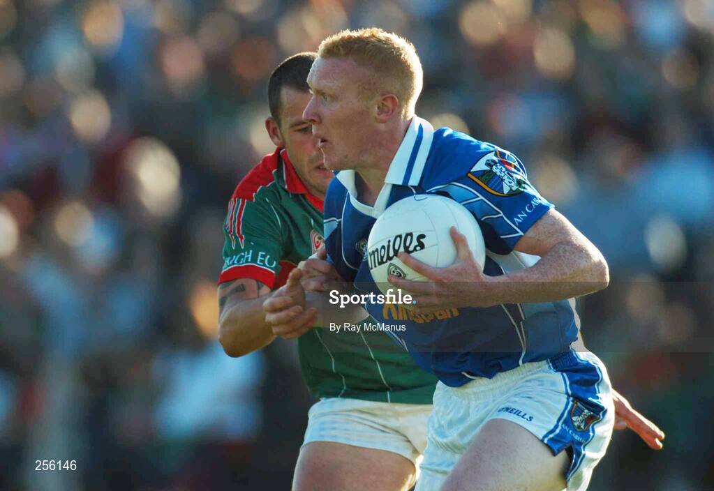 7 July 2007; Cian Mackey, Cavan, in action against Trevor Mortimer, Mayo. Bank of Ireland All-Ireland Senior Football Championship Qualifier, Round 1, Mayo v Cavan, McHale Park, Castlebar, Co. Mayo. Picture credit: Ray McManus / SPORTSFILE