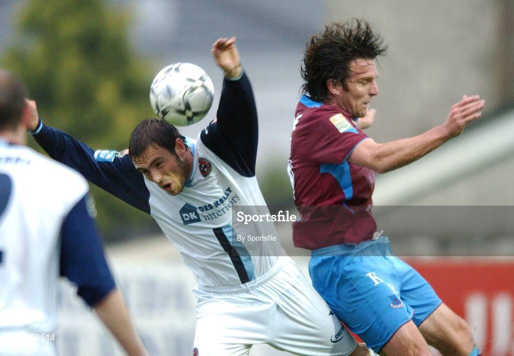 13 July 2007; Stephen Rice, Bohemians, in action against Stuart Byrne, Drogheda United. eircom League of Ireland Premier Division, Drogheda United v Bohemians, United Park, Drogheda, Co. Louth. Photo by Sportsfile