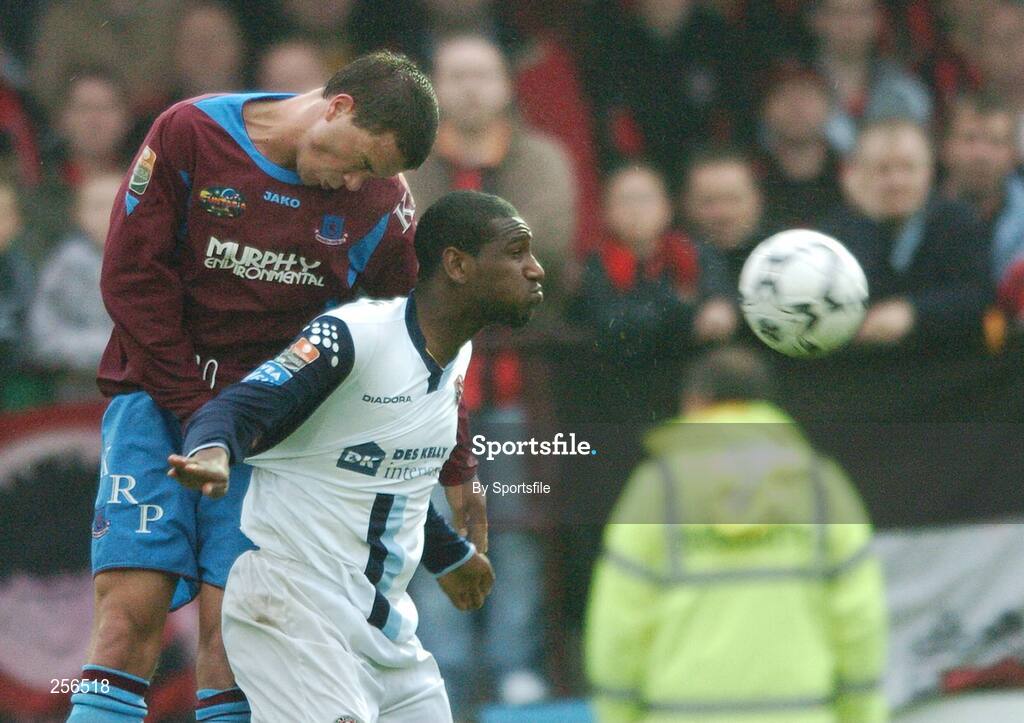13 July 2007; Darren Mansaram, Bohemians, in action against Graham Gartland, Drogheda United. eircom League of Ireland Premier Division, Drogheda United v Bohemians, United Park, Drogheda, Co. Louth. Photo by Sportsfile