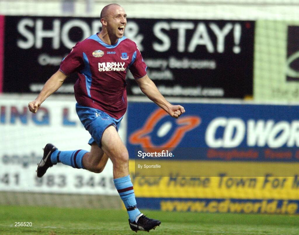 13 July 2007; Drogheda United's Tony Grant celebrates after scoring his side's winning goal. eircom League of Ireland Premier Division, Drogheda United v Bohemians, United Park, Drogheda, Co. Louth. Photo by Sportsfile