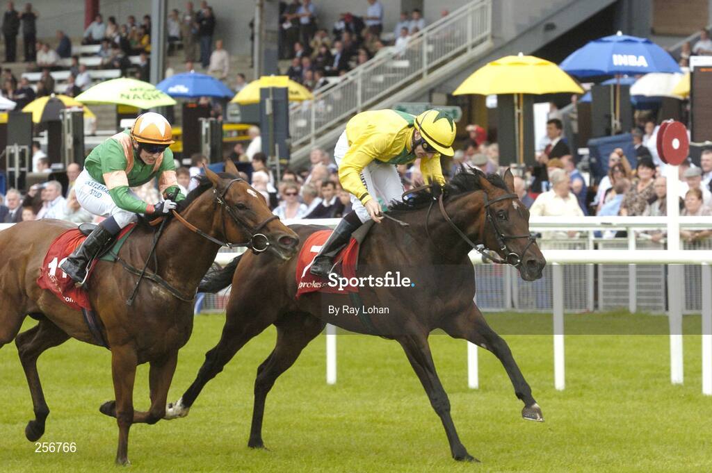 15 July 2007; Rainbow Rising with Declan McDonagh up, right, races ahead of Lidanski with Chris Hayes up, on their way to winning The Ladbrokes Rockingham Handicap. Curragh Racecourse, Co. Kildare. Picture credit: Ray Lohan / SPORTSFILE *** Local Caption ***
