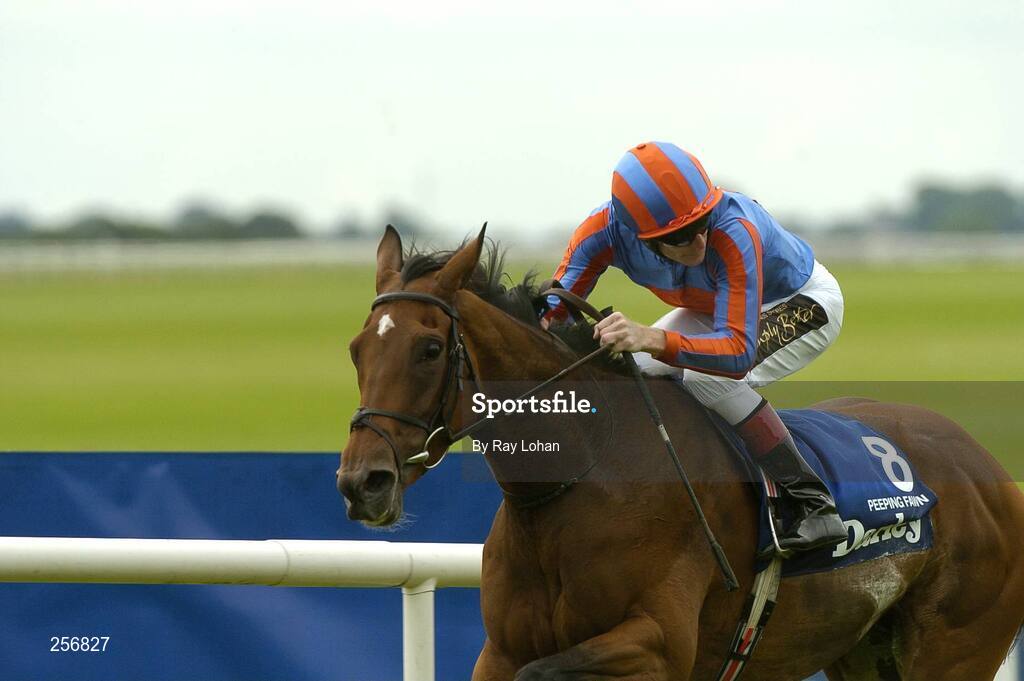 15 July 2007; Peeping Fawn with Johnny Murtagh up, on their way to winning the Darley Irish Oaks. Curragh Racecourse, Co. Kildare. Picture credit: Ray Lohan / SPORTSFILE *** Local Caption ***